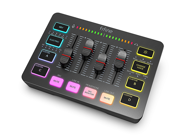 Amazon | FIFINE ゲーミングオーディオミキサー オーディオ