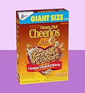 Honey Nut Cheerios, Heart Healthy Gluten Free Breakfast Cereal with Whole Grain Oats, Giant Size,...