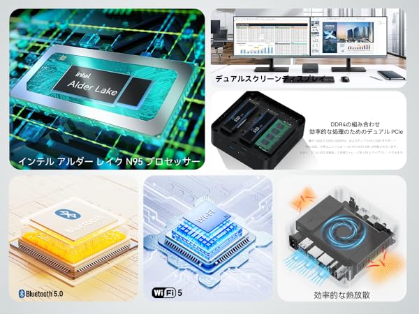 Amazon.co.jp: TRIGKEY Mini PC 第 12 世代 Intel Alder Lake