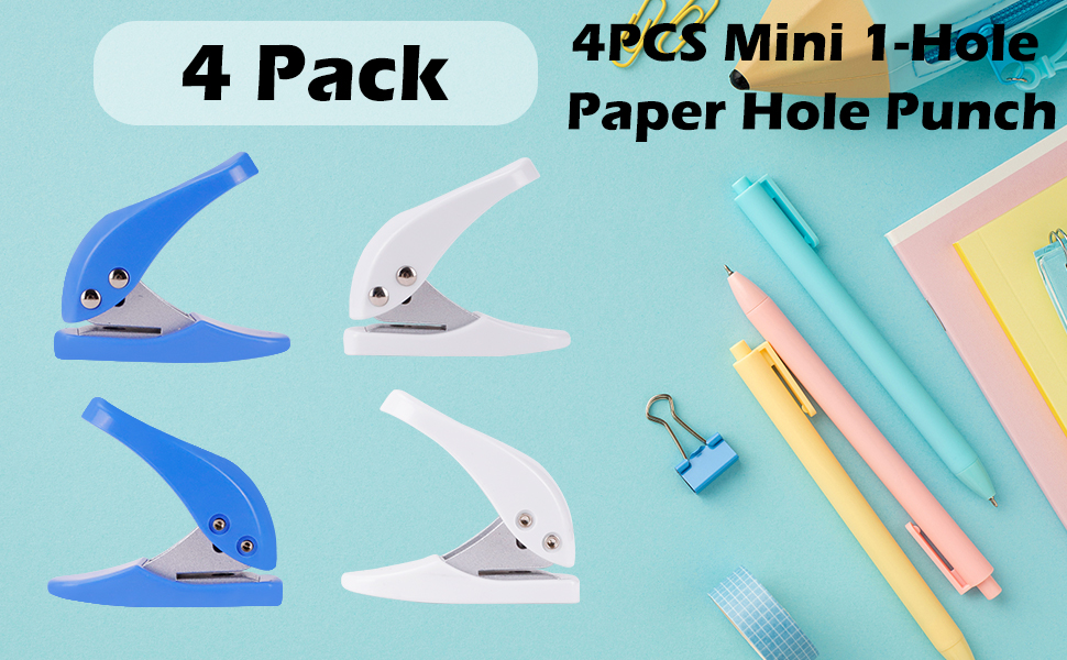 4PCS Mini 1-Hole Paper Hole Punch