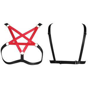 Harness Bra+Black+Red