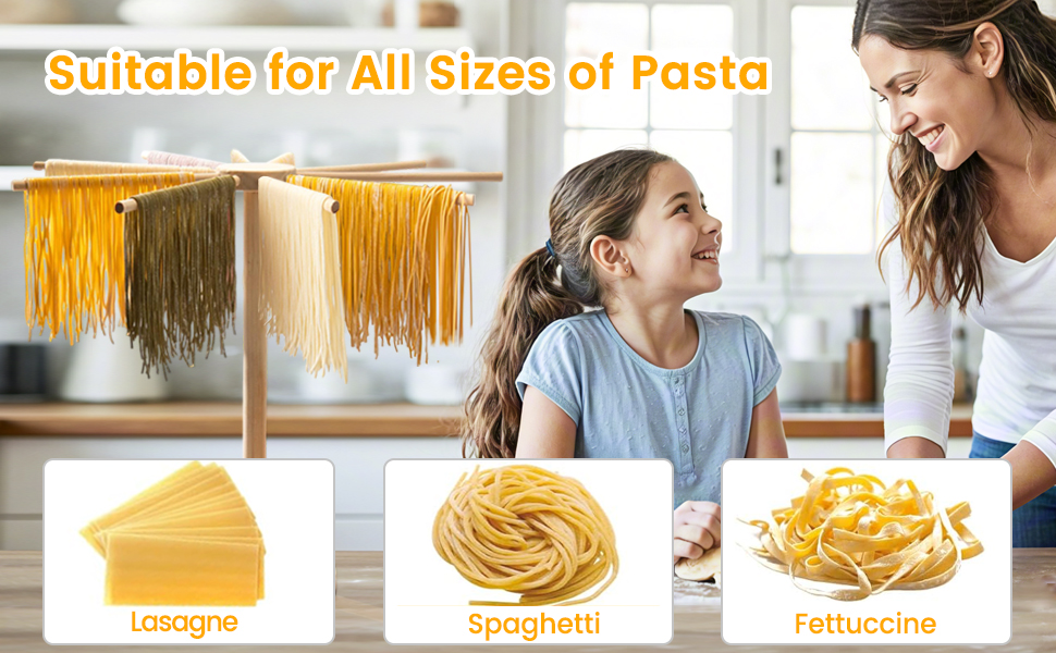Pasta Drying Rack Rotary Wood Spaghetti Noodle Dryer Rack Pasta Holder Hanger Stand Drying Rack