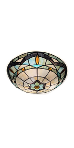 カラースタンドティファニー ARTZONE Tiffany Ceiling Lights, Stained Glass Ceiling Light