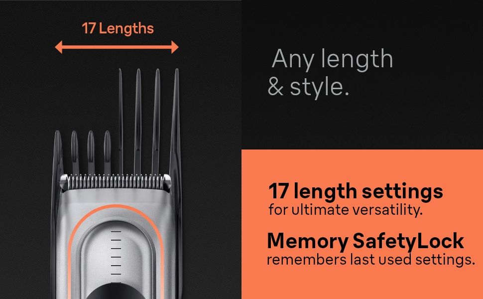 Braun Hair Clipper Series 7 HC7390, Hair Clippers for Men with 17