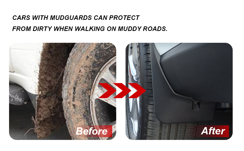 SPEEDWOW Mud Flaps，Front and Rear 4Piece Splash Guards