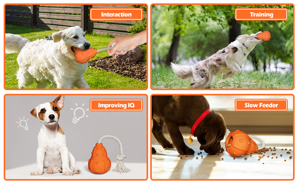 IFurffy Treat Dispensing Dog Toys, Interactive Dog Puzzle