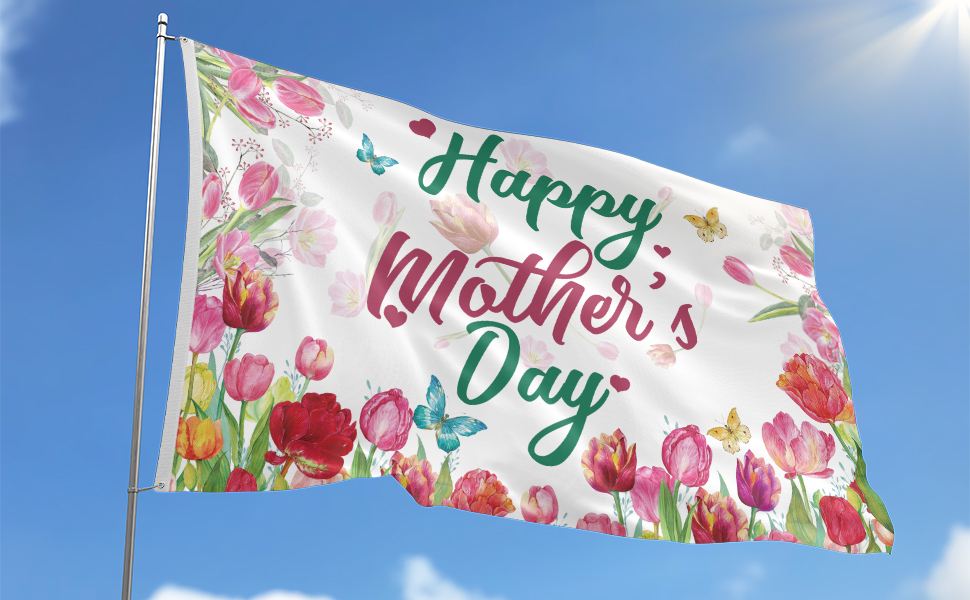 Amazon.com : Probsin Happy Mothers Day Flag 3x5 Ft Double Printed