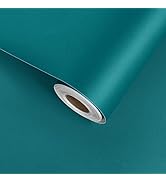 STICKEEP Teal Green Contact Paper for Cabinets Self Adhesive Green Wallpaper Vintage Kitchen Coun...