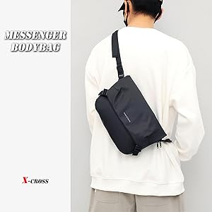 Amazon.co.jp: [X-cross] クロス 斜め掛けバッグ メンズ 小さめ