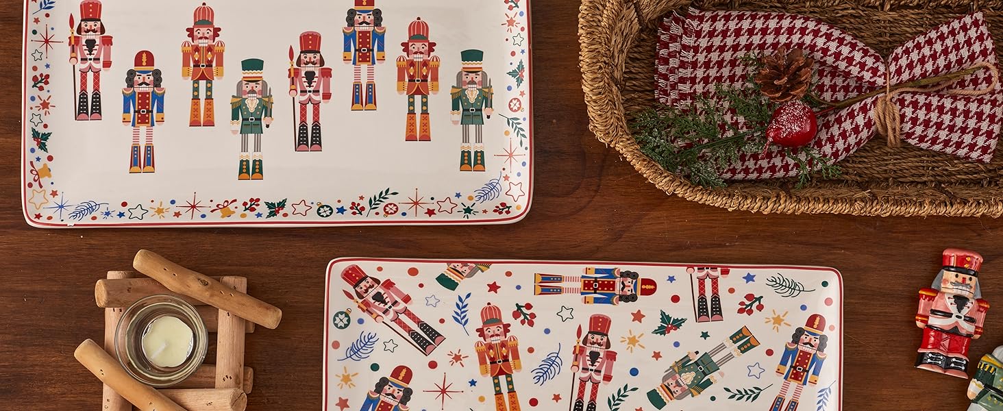 christmas soldier serving platter set