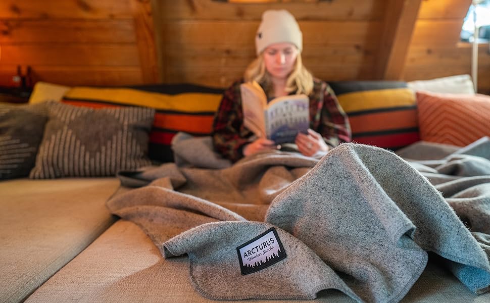 Arcturus Queen Wool Blanket 100 Virgin Wool Warm, Thick, Heavy Bed