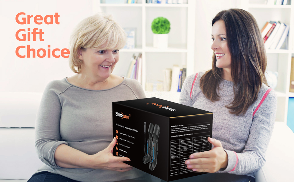 Leg Compression Massager for Circulation and Pain Relief, 3 Heat Levels 3 Modes 3 Intensities, for Legs, Muscle Pain Relief Thigh, Calf & Feet Massage 9 1