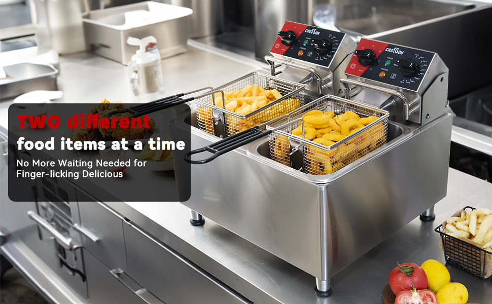 electric deep frer,dual tank deep fryer