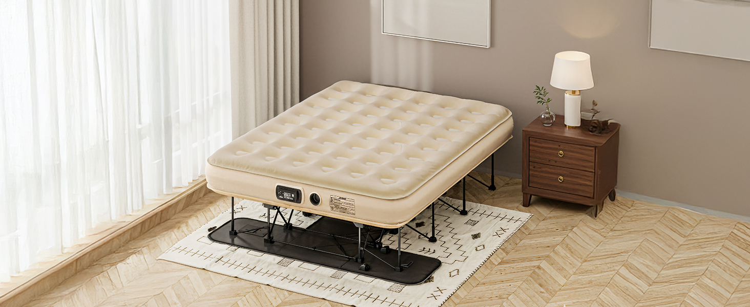 Inflating Air Mattress with Built-in Frame
