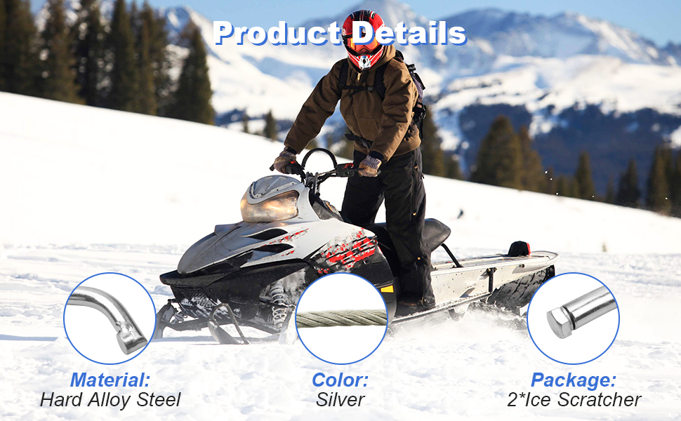 Snowmobile Ice Scratcher Kit Fits for All Reverse and Nonreverse Gear Equipped