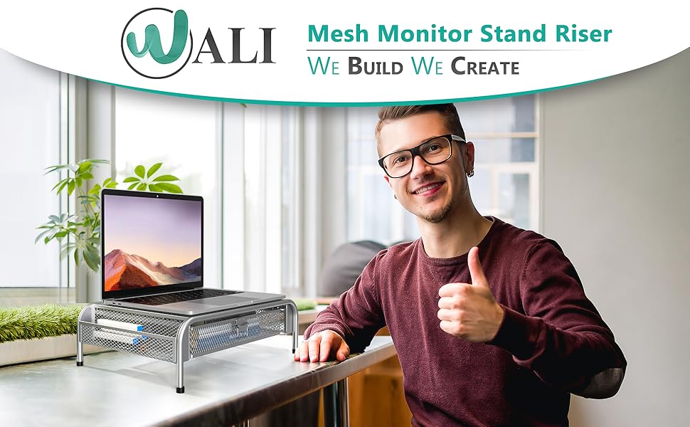 mesh monitor stand riser