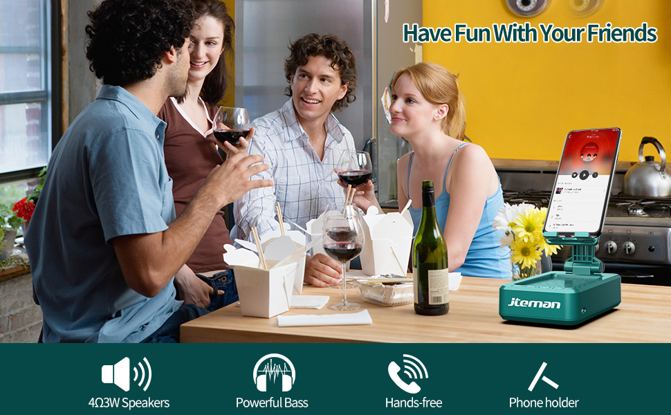 cell phone stand with bluetooth speaker