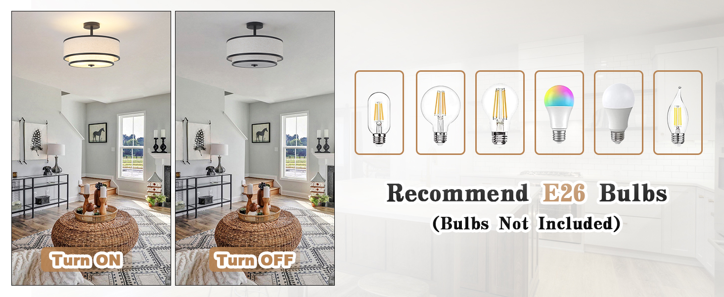 ceiling light fixtures flush mount