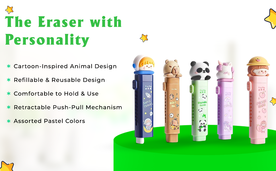 cutter eraser for girls fancy erasers for girls pencil eraser combo pack cartoon erasers for kids