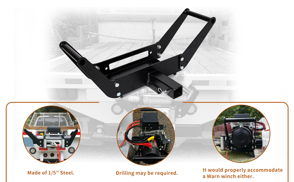 ECOTRIC 10" x 4 1/2" Cradle Winch Mount Mounting Plate 800013,000 Lb