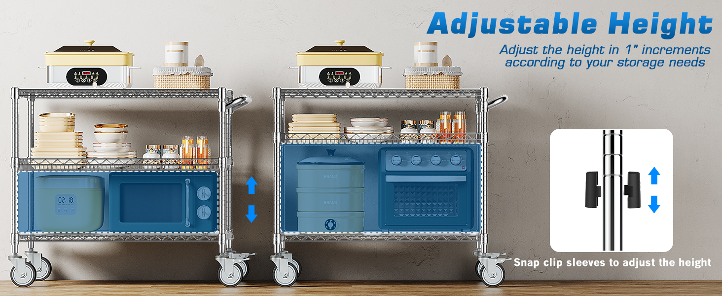 3 tier rolling cart