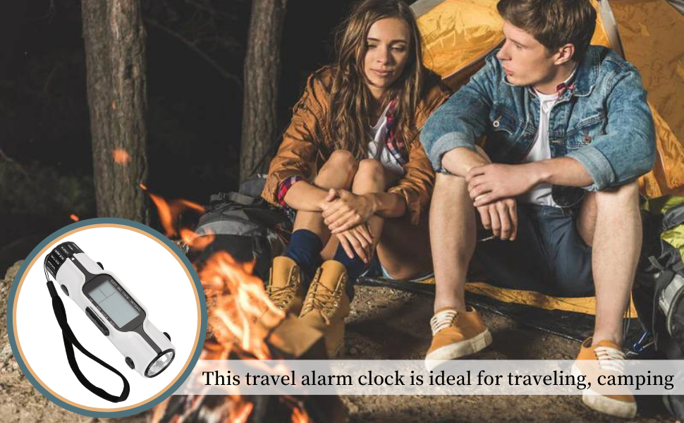 Yosoo Flashlight LED Digital World Time Travel Alarm Clock