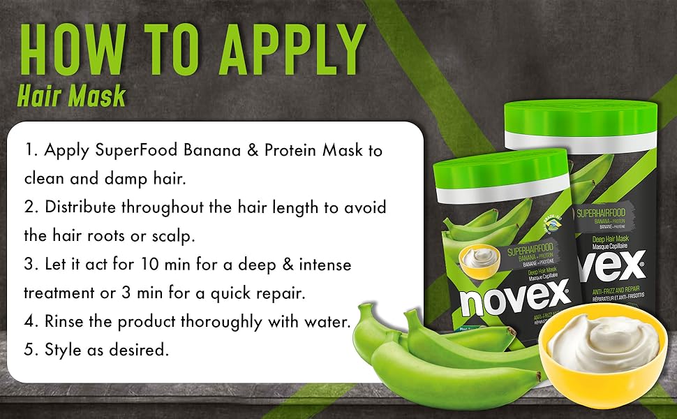 Superfood Banana Hair Mask 400g how to apply