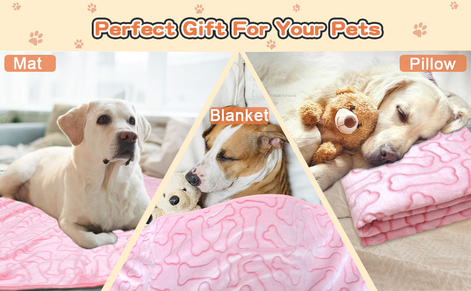 Dog Blankets for Large Dogs, Soft Fleece Dog Blanket Fluffy