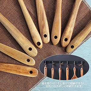 tsuji 調理器具セット 5本 木製ハンドル ⭐️商品説明は必ずお読みください Amazon｜Desirable キッチンツール5点セット 天然アカシア木製