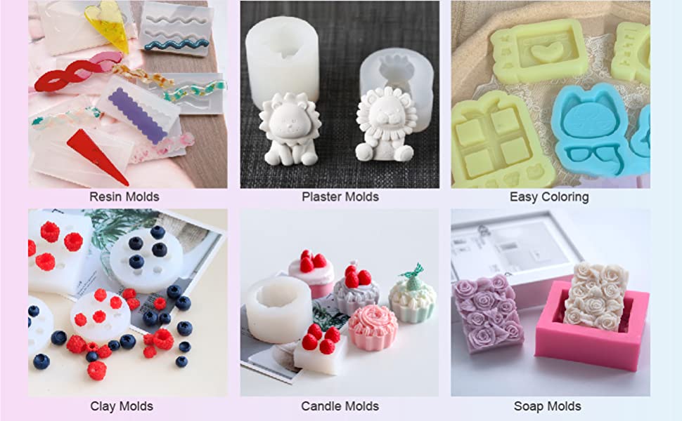 LET'S RESIN Silicone Mould Making Kit, 580g / 20.46oz Translucent