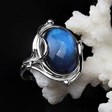 Labradorite Ring, High Quality Silver Rhodium Plated Jewelry