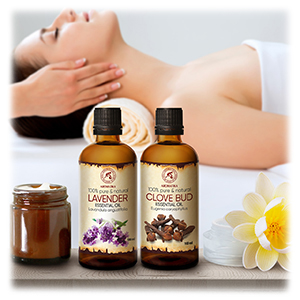 Aceite Esencial de Lavanda - Lavandula Angustifolia - Aceite Esencial de Clavo 2x100ml