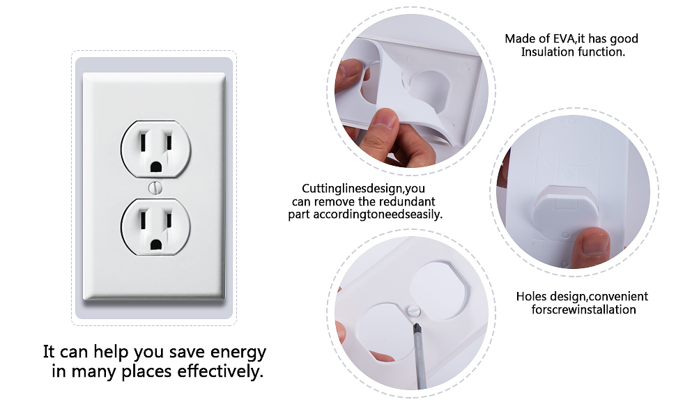 30 Pcs Wall Plate Insulation Gasket Wall Gasket Replacement Outlet