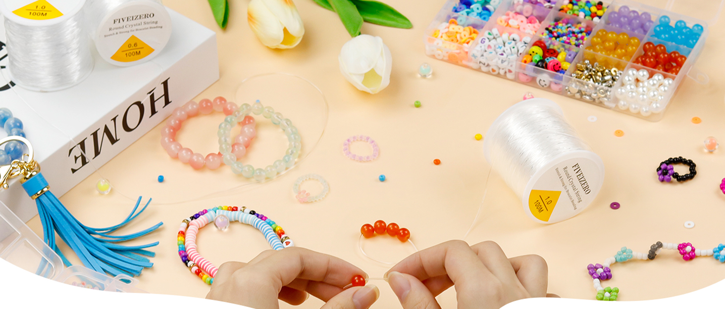 Elastic bracelet string cord