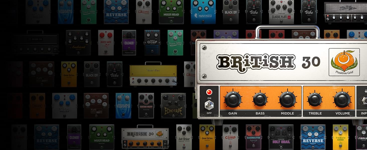 Positive Grid Spark GO 5W UltraPortable Smart Guitar Amp, Headphone