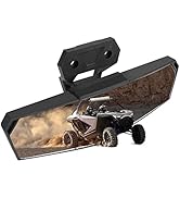 KEMIMOTO PRO XP Center Rear View Mirror High-Definition Race Convex Mirror Compatible with Polari...