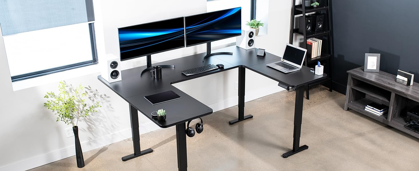 U-Shaped Dual Motor Electric Desk