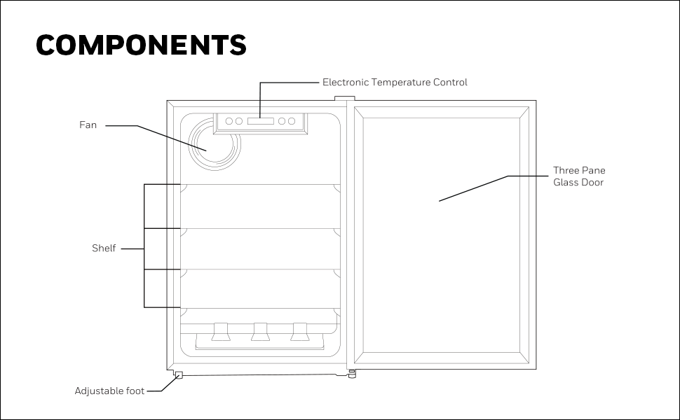 Honeywell Beverage Refrigerator and Cooler, 115 Can Mini