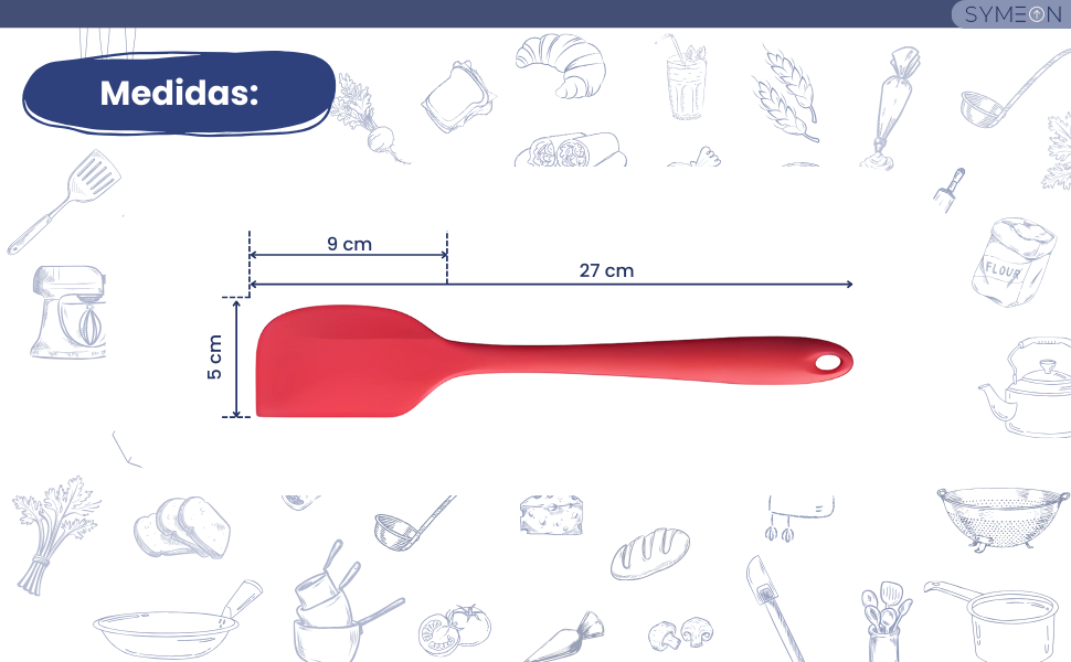 Kit 3 espátulas silicone cozinha