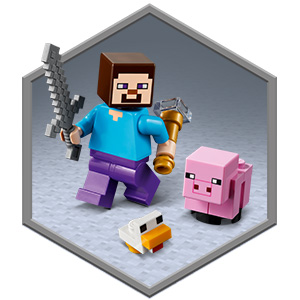 LEGO 21177 Minecraft The Creeper Ambush Building Toy With Steve, Baby ...