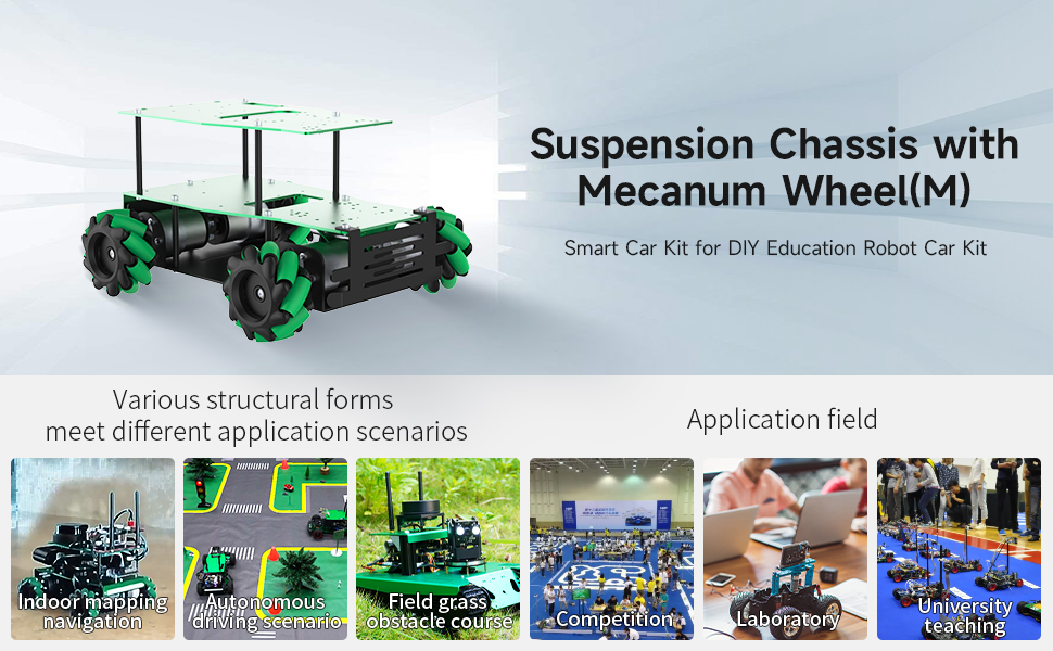 Amazon.com: Yahboom Robotic Car with 65mm Mecanum Wheel Aluminum Alloy ...