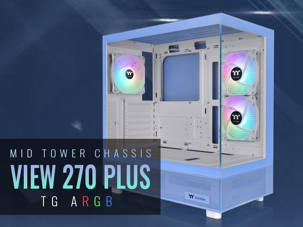 Amazon.com: Thermaltake View 270 Plus TG ARGB Hydrangea Blue