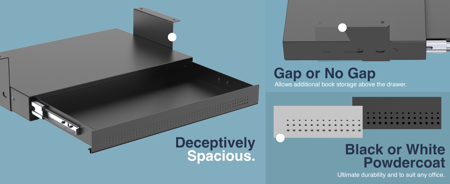 Desky Under Desk Drawer Attachment Ultra Slim Under Desk Drawers Slide Out Drawer for under