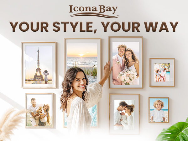 Amazon.com - Icona Bay - 4x6 Black Picture Frame - Painted Solid