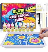 Water Marbling Paint for Kids - Glow in The Dark - Creative Arts and Crafts Birthday Gifts for Bo...