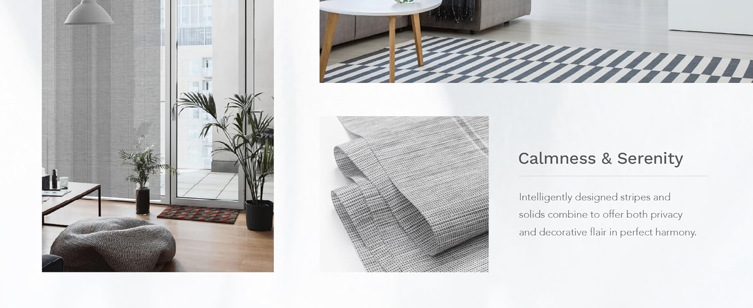 GoDear Design modern Adjustable Panel Track Blinds 96 inch Length, Vertical Blinds for Windows
