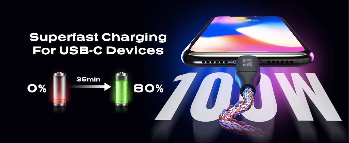 Statik Light Up Charger Cable GloBright Braided LED