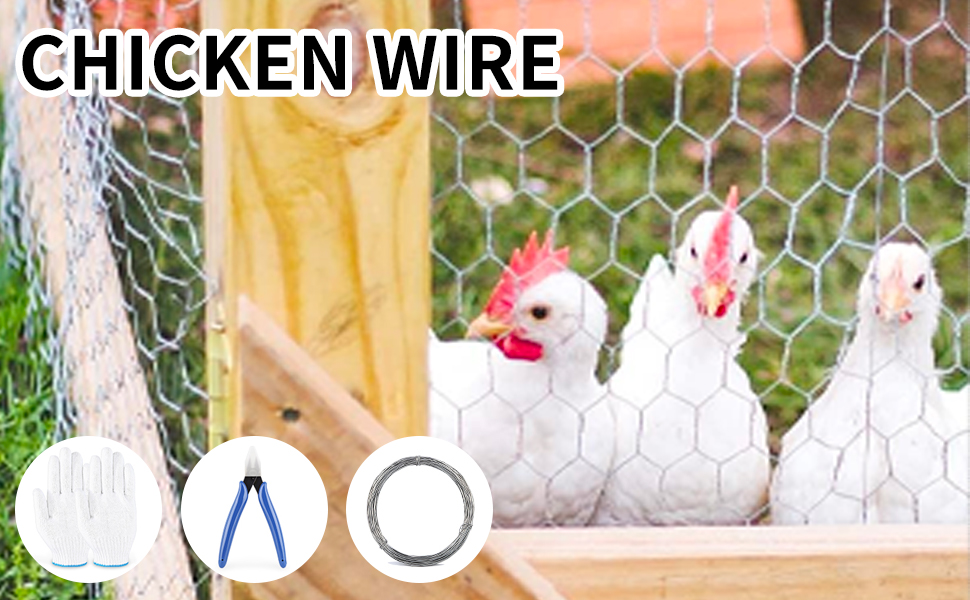 ilyever 16 Inch x 32 Feet Chicken Wire Mesh,Wire Fencing