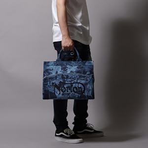 Amazon | [ノートン] 同色 ロゴ 刺繍 デニム ビッグ トート バッグ