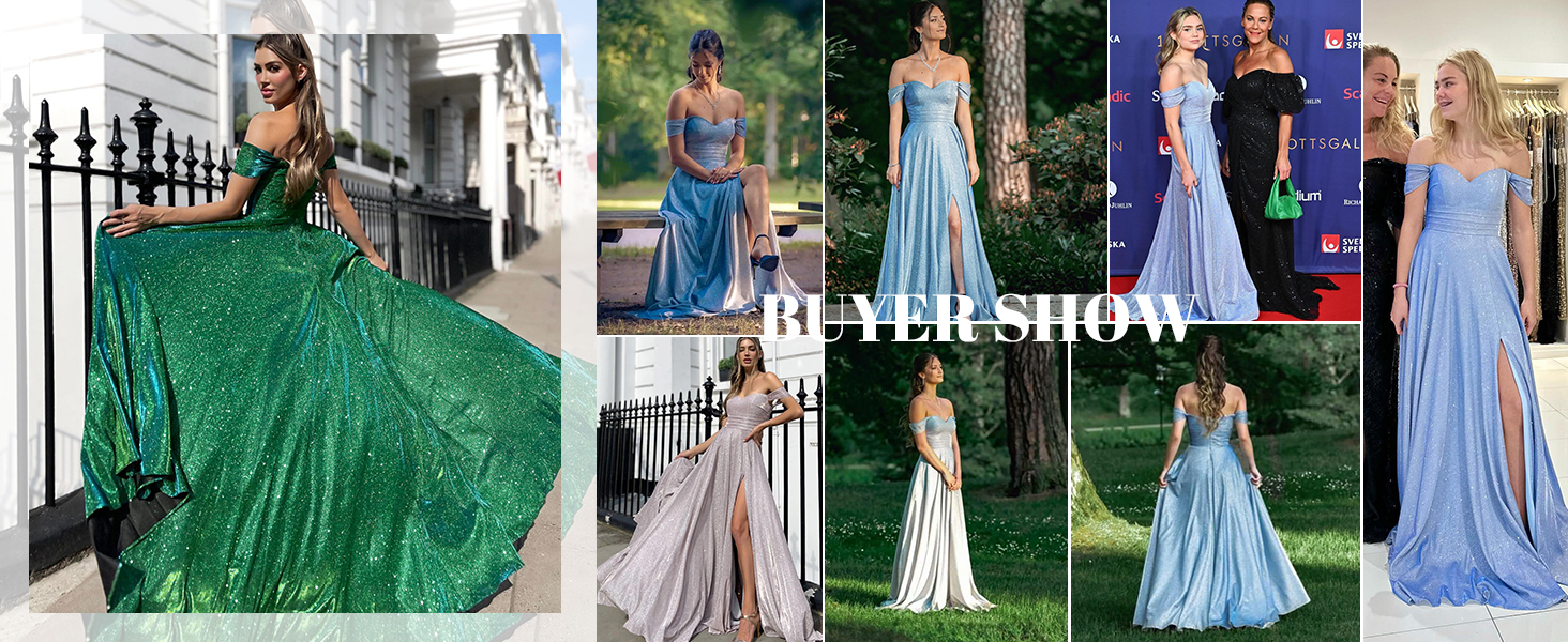 sparkly prom dresses for women ball gown evening dresses long formal dress with slit elegant dress